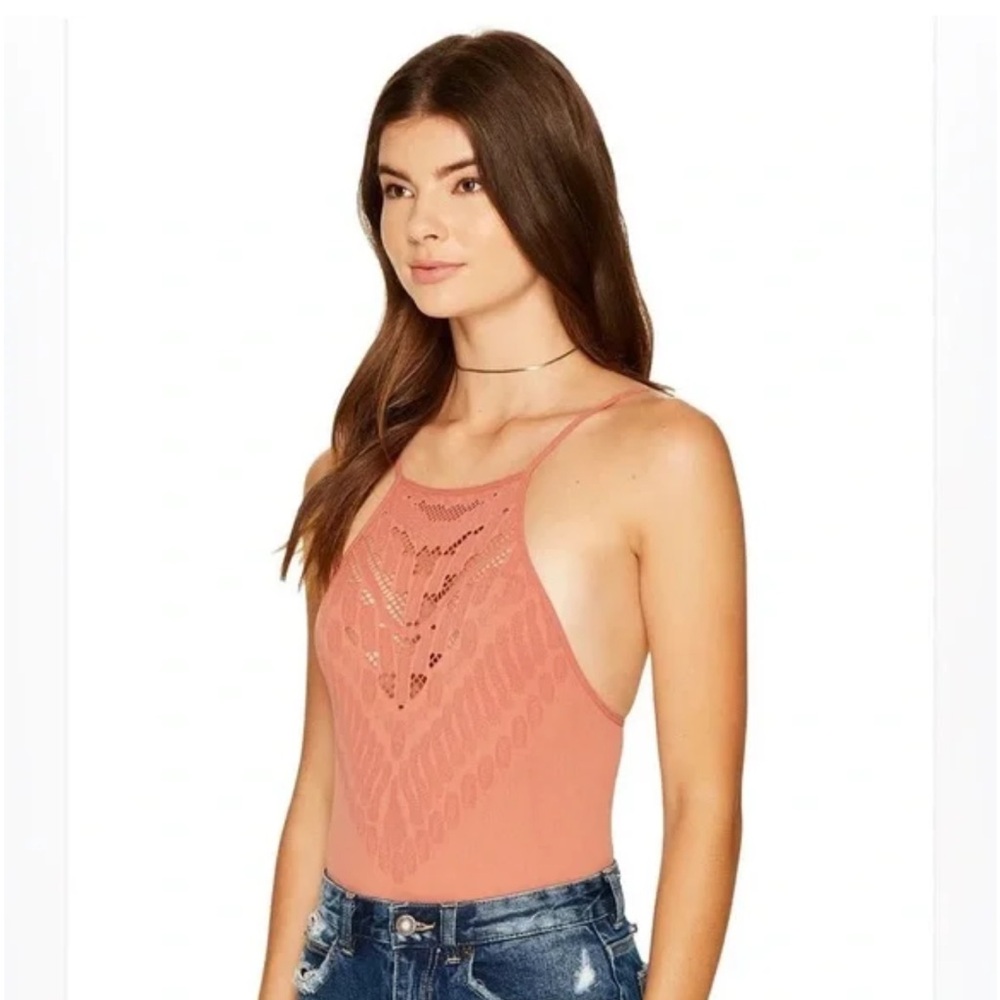 NWOT Free People Solstice Bodysuit, Faded Copper, M/L